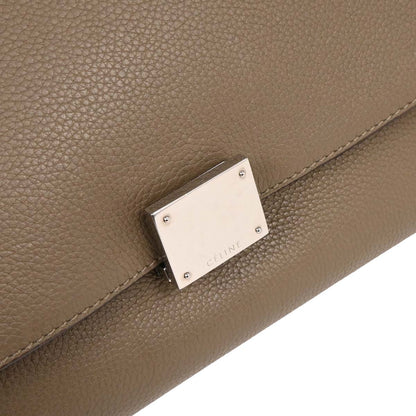 Celine Brown Leather Suede Trapeze 2way Shoulder Handbag