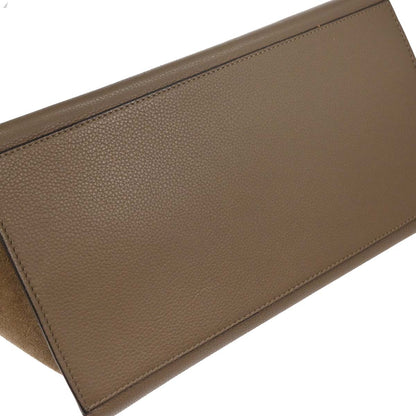 Celine Brown Leather Suede Trapeze 2way Shoulder Handbag