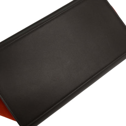 Celine Black Red Brown Leather Trapeze 2way Shoulder Handbag
