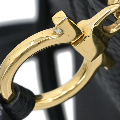 Salvatore Ferragamo Black Gancini 2way Shoulder Handbag