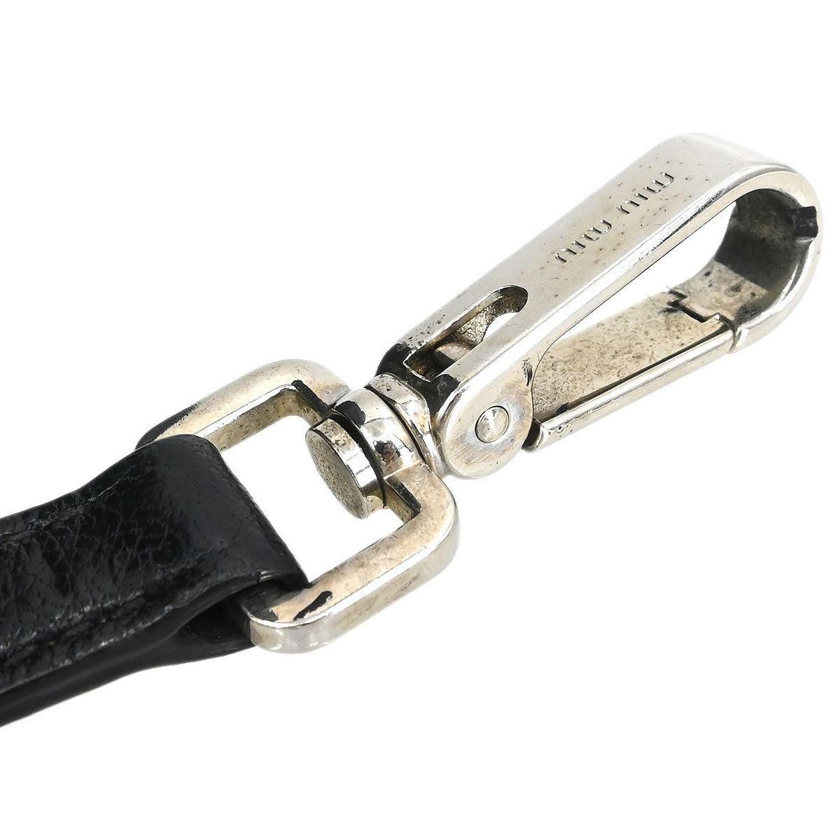 Miu Miu Black Leather Tote 2way Shoulder Handbag