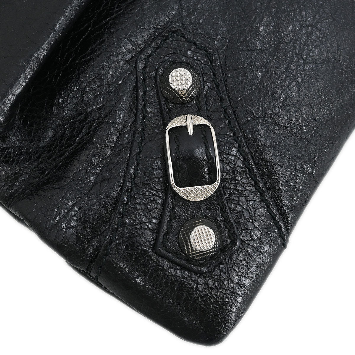 Balenciaga Black Leather Envelope Shoulder Bag