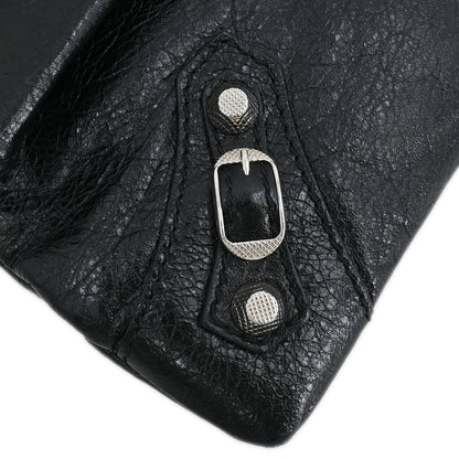 Balenciaga Black Leather Envelope Shoulder Bag