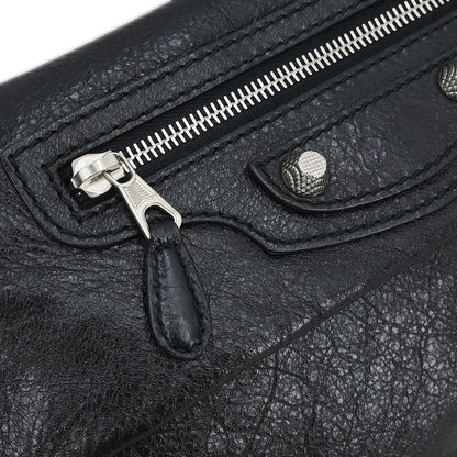Balenciaga Black Leather Envelope Shoulder Bag