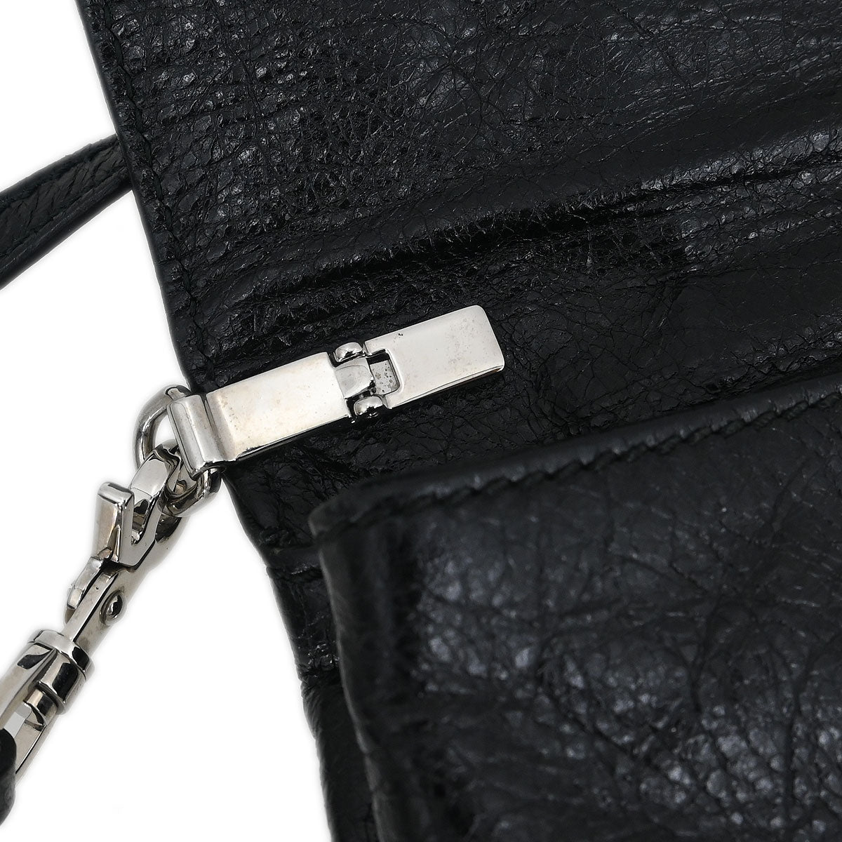 Balenciaga Black Leather Envelope Shoulder Bag