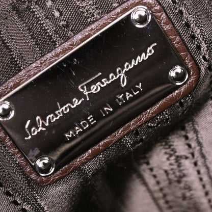 Salvatore Ferragamo Brown Gancini 2way Shoulder Handbag