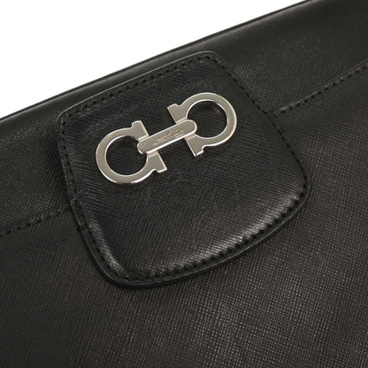 Salvatore Ferragamo Black Gancini Shoulder Bag