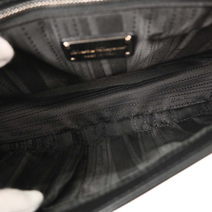 Salvatore Ferragamo Black Gancini Shoulder Bag