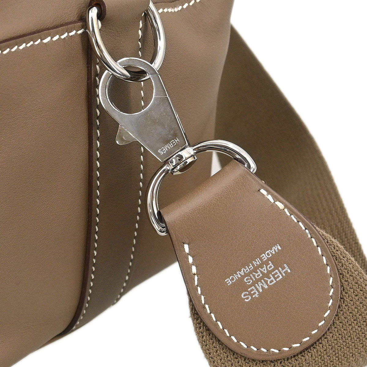 Hermes Etoupe Gray Veau Evercalf Toolbox 26 2way Shoulder Handbag