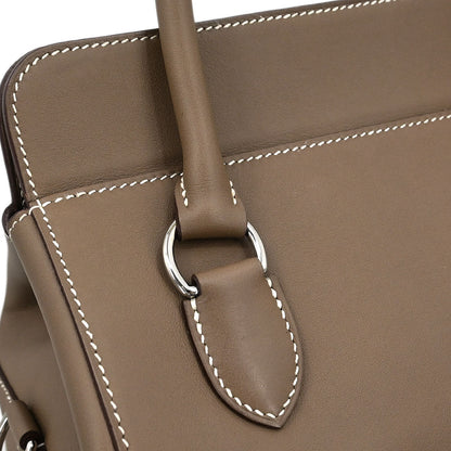 Hermes Etoupe Gray Veau Evercalf Toolbox 26 2way Shoulder Handbag