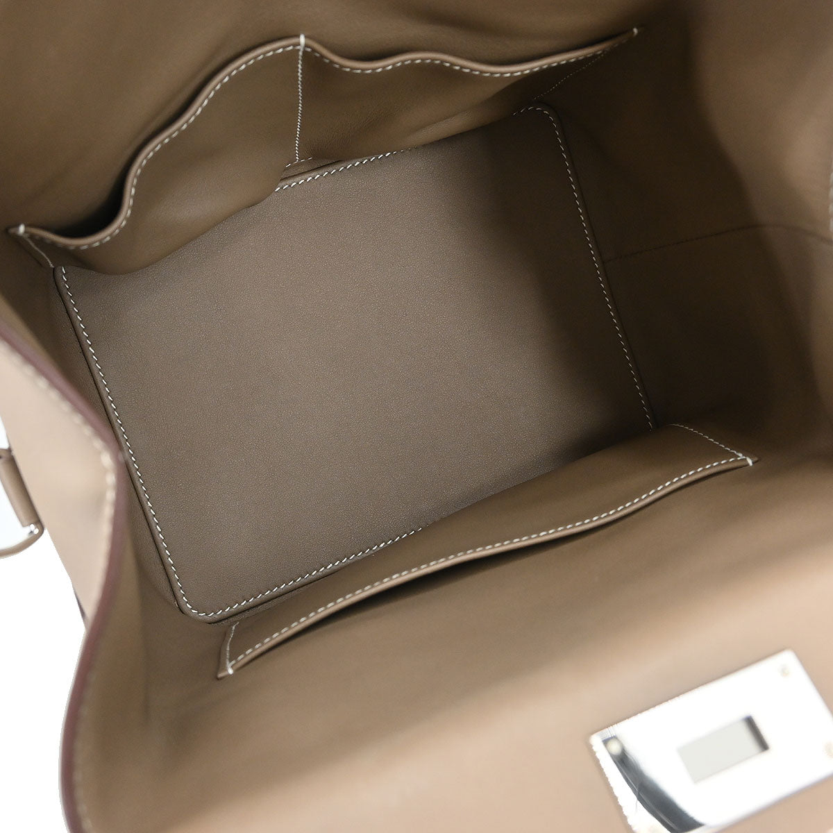 Hermes Etoupe Gray Veau Evercalf Toolbox 26 2way Shoulder Handbag