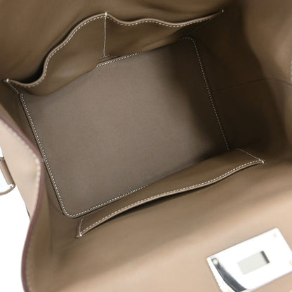 Hermes Etoupe Gray Veau Evercalf Toolbox 26 2way Shoulder Handbag