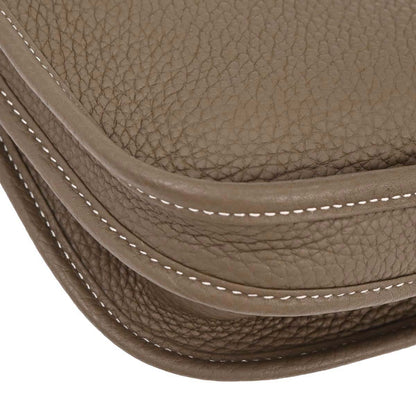 Hermes Etoupe Taurillon Clemence Evelyne 3 29 PM Shoulder Bag