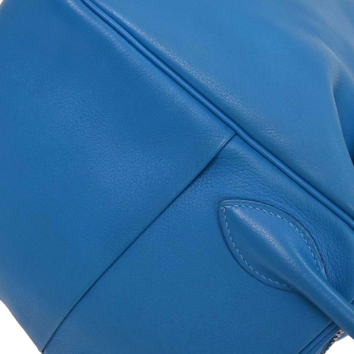Hermes Blue Zanzibar Evercolor Lindy 34 Shoulder Bag