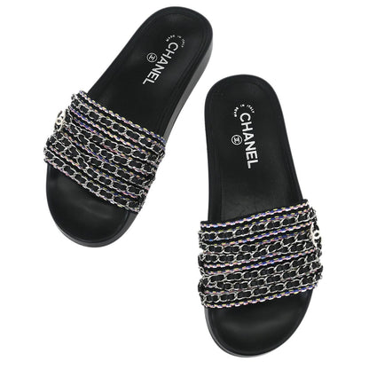 Chanel * Black Shoes Sandals #39