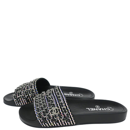 Chanel * Black Shoes Sandals #39