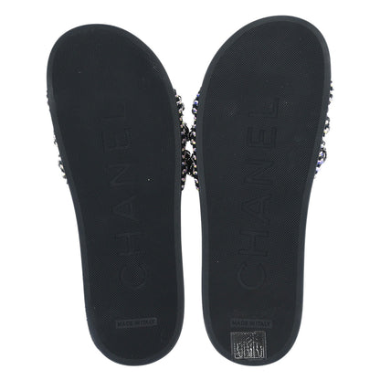 Chanel * Black Shoes Sandals #39