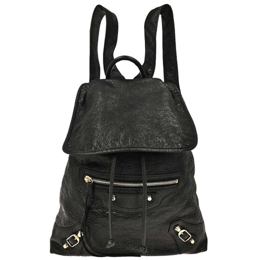 Balenciaga Black Leather Traveler Backpack