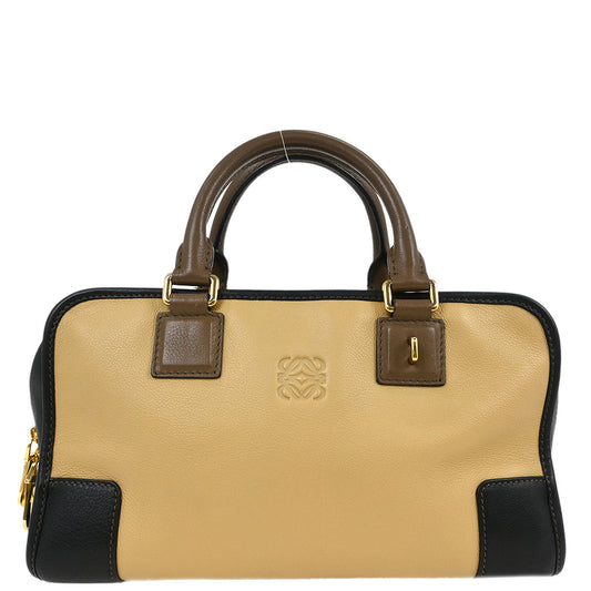 Loewe Beige Black Brown Amazona 28 Handbag