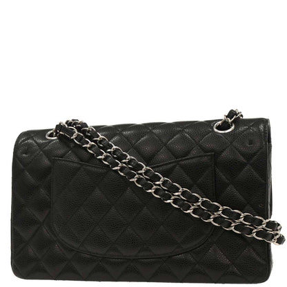 Chanel 2019 Black Caviar Medium Classic Double Flap Shoulder Bag