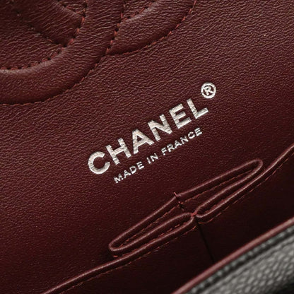 Chanel 2019 Black Caviar Medium Classic Double Flap Shoulder Bag