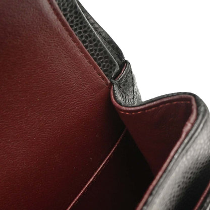 Chanel 2018 Black Caviar Medium Classic Double Flap Shoulder Bag