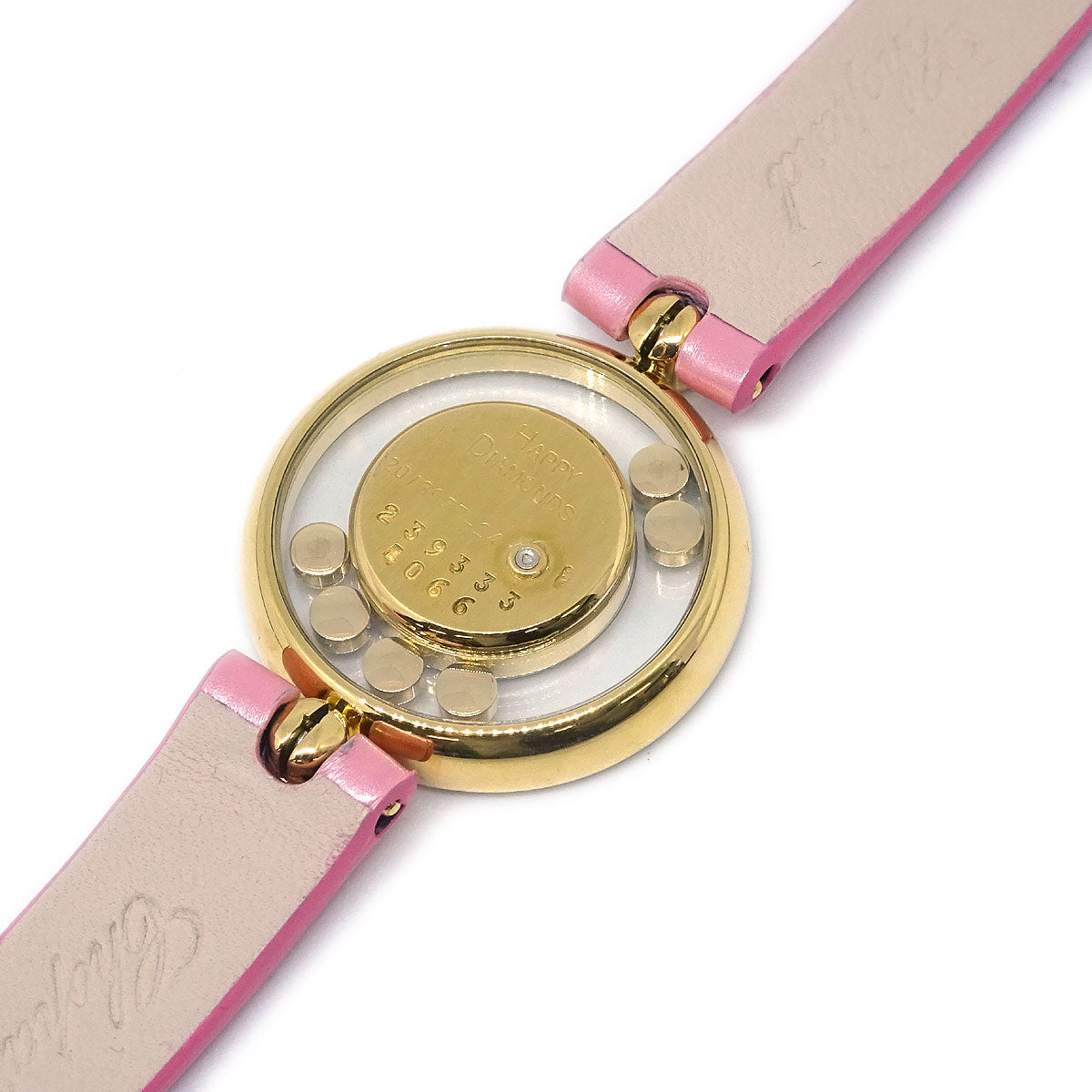 Chopard * Happy Diamonds Ref.20/3957-24 Quartz Watch 18KYG Crocodile