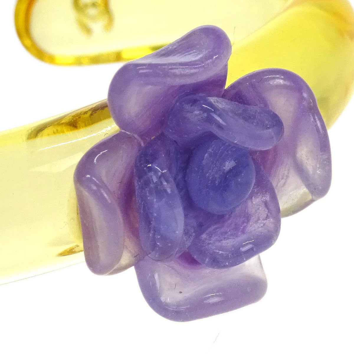 Chanel Bangle Yellow Purple Acrylic Camellia 01P