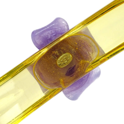 Chanel Bangle Yellow Purple Acrylic Camellia 01P