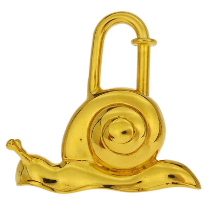 Hermes Snail 1995 Annee De la Route Cadena Gold Small Good