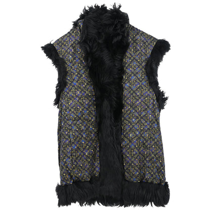 Louis Vuitton Reversible Fur Vest Black #34