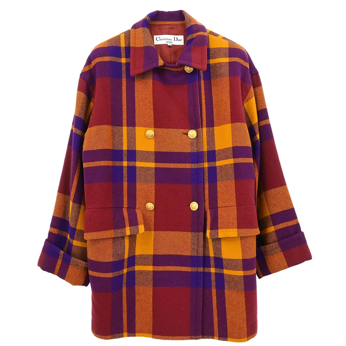 Christian Dior Coat Yellow Purple #M