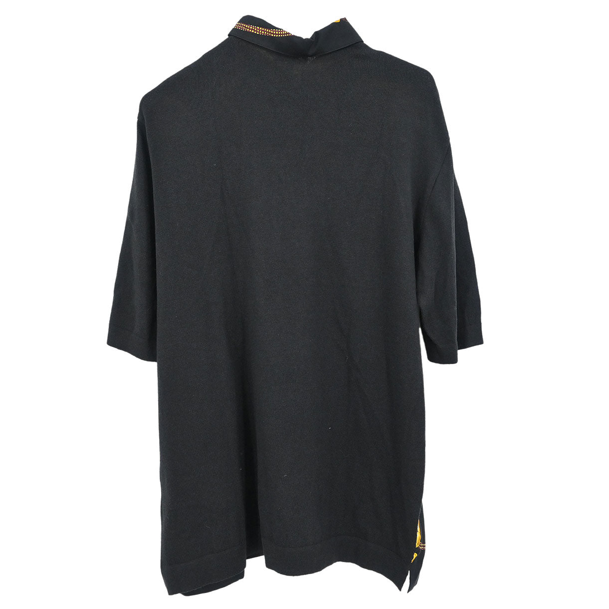 Hermes Short Sleeve Polo Shirt Top Black #M