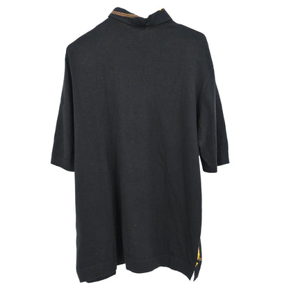 Hermes Short Sleeve Polo Shirt Top Black #M