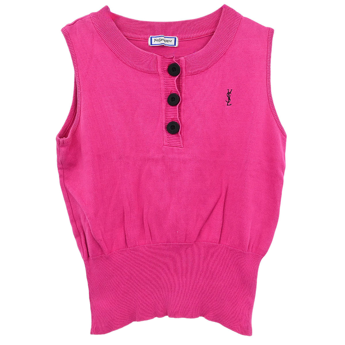 Yves Saint Laurent Sleeveless Sweater Pink #M
