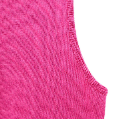 Yves Saint Laurent Sleeveless Sweater Pink #M