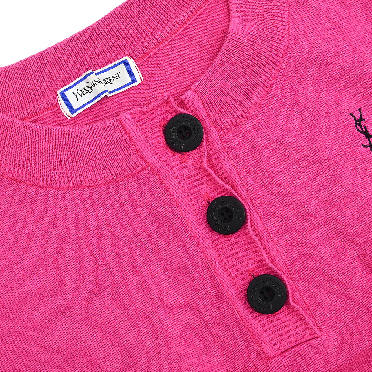 Yves Saint Laurent Sleeveless Sweater Pink #M