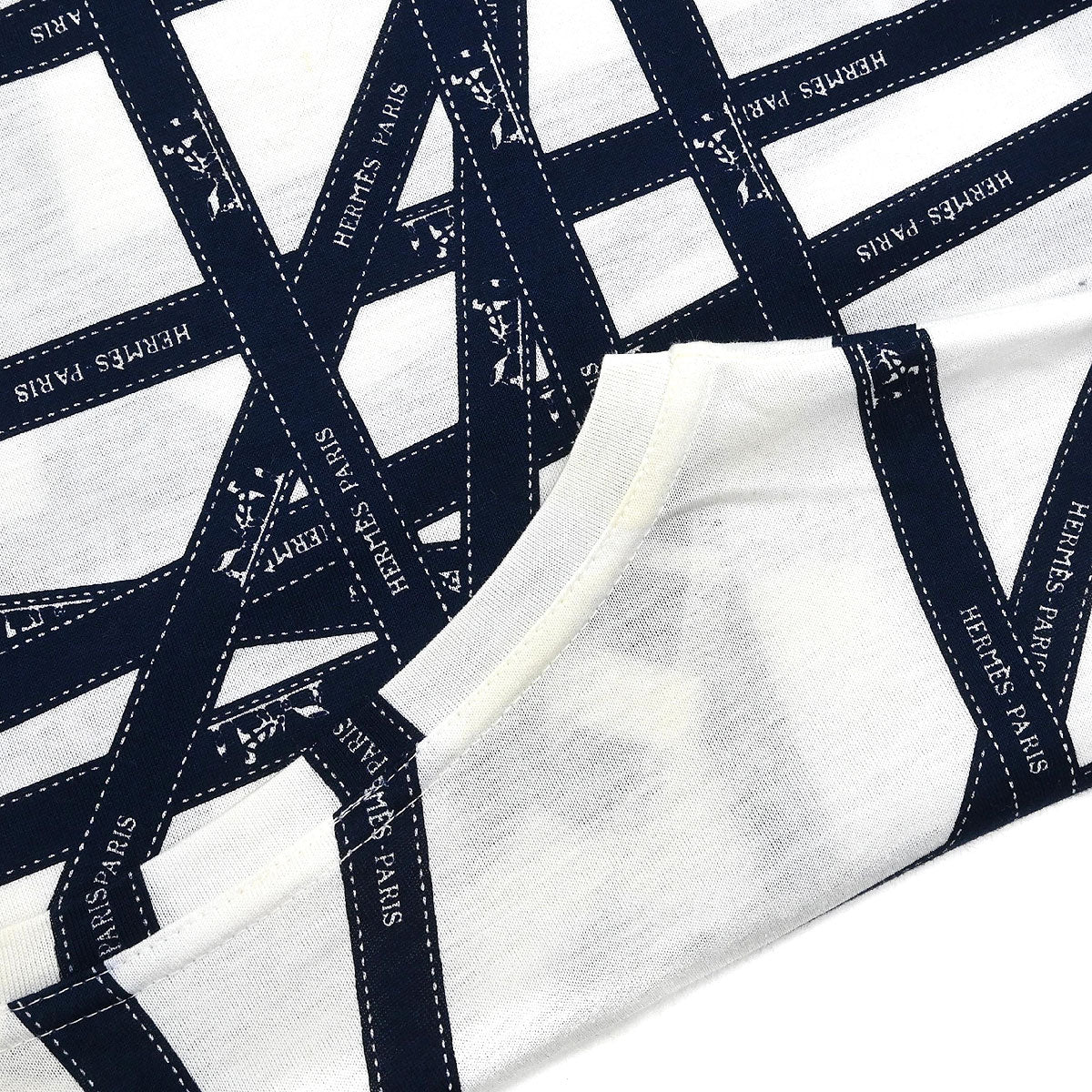 Hermes Short Sleeve T-shirt Top White #M