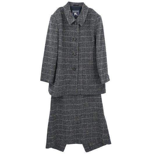 Burberrys Setup Suit Jacket Skirt Gray #46 #44–46