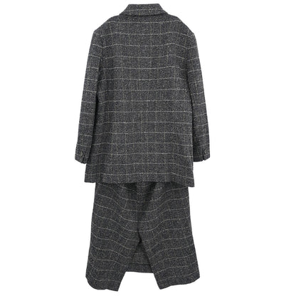 Burberrys Setup Suit Jacket Skirt Gray #46 #44–46