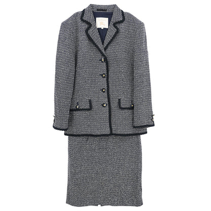 Burberrys Setup Suit Jacket Skirt Navy #40 #38