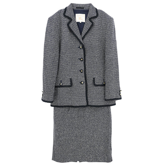 Burberrys Setup Suit Jacket Skirt Navy #40 #38