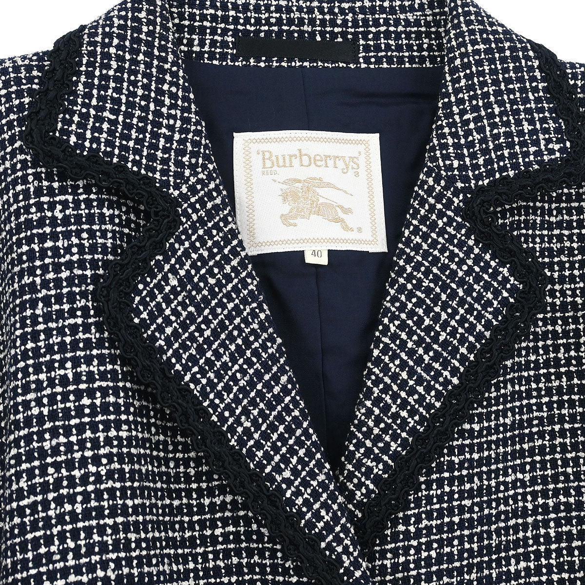 Burberrys Setup Suit Jacket Skirt Navy #40 #38