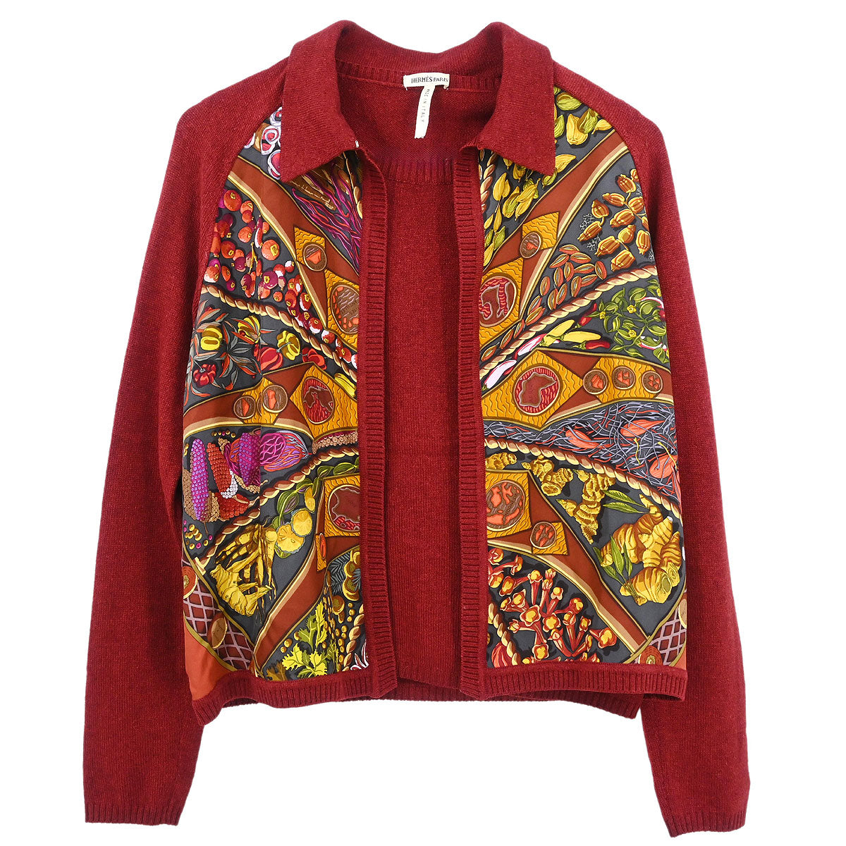 Hermes Ensemble Cardigan Sleeveless Top Bordeaux #ME