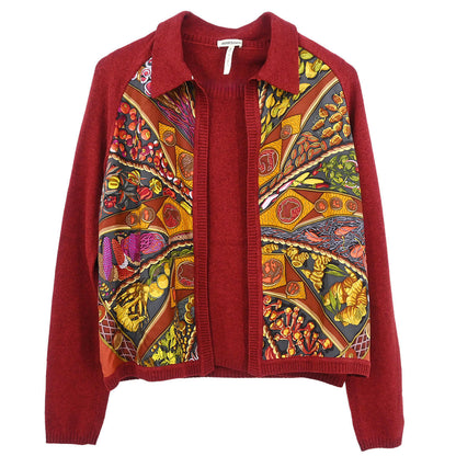 Hermes Ensemble Cardigan Sleeveless Top Bordeaux #ME