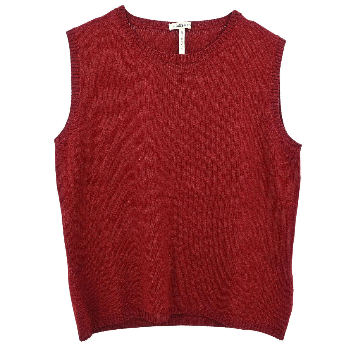 Hermes Ensemble Cardigan Sleeveless Top Bordeaux #ME