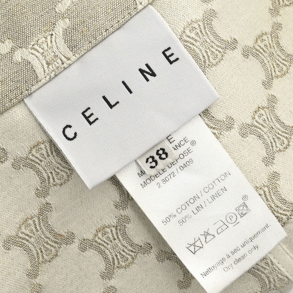 Celine Coat Macadam Off-white #38