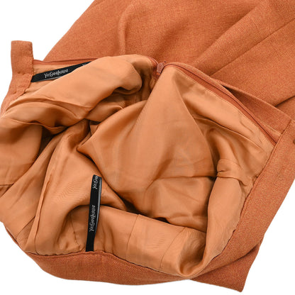 Yves Saint Laurent Setup Suit Jacket Skirt Brown #M