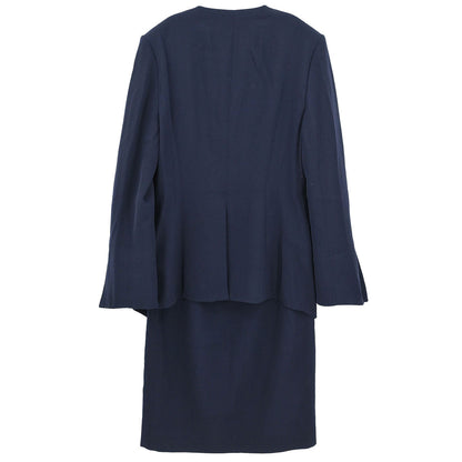 Celine Setup Suit Jacket Skirt Navy #40