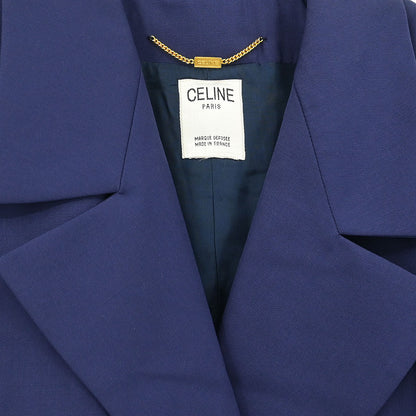Celine Setup Suit Jacket Skirt Navy #44